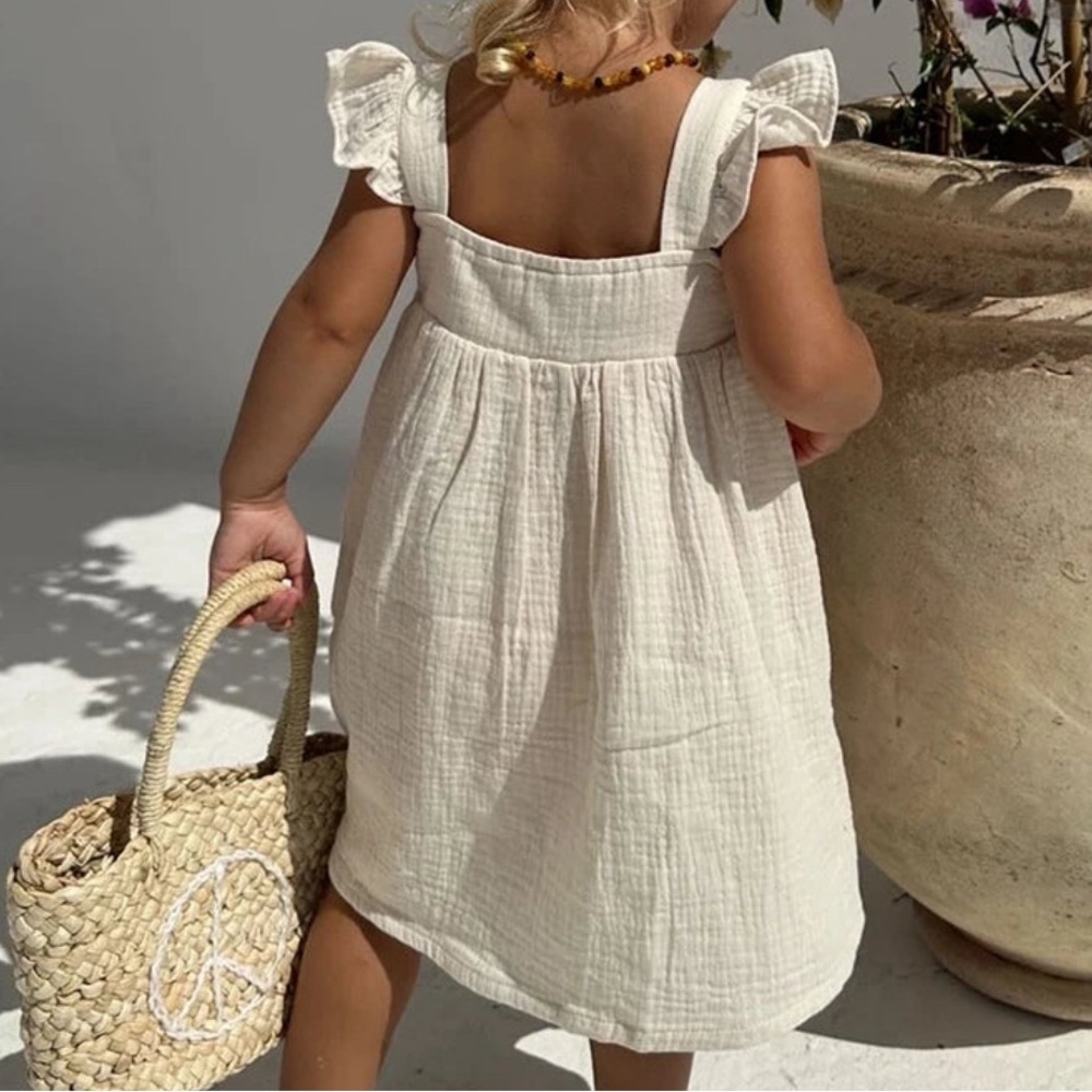 Bonpoint linen kids dress size 8